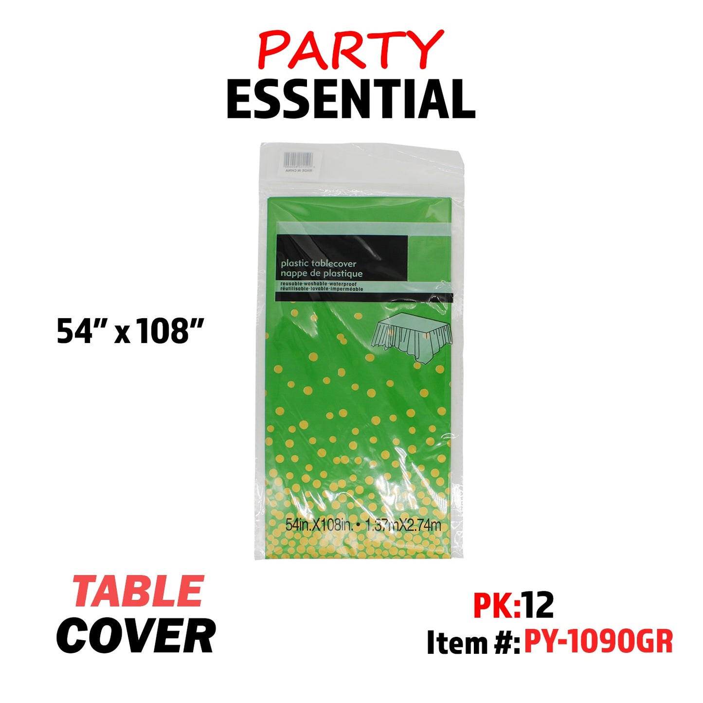 Plastic Table Cloth 54??x108"