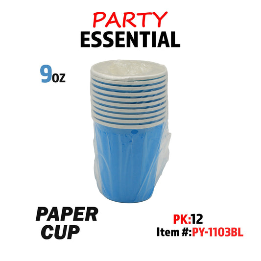 10pcs 9oz  Paper Cup Blue