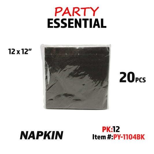 20pcs 12??x12"Napkin Blackk