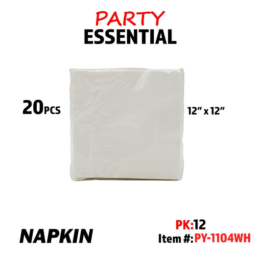 20pcs 12??x12"Napkin Whitee
