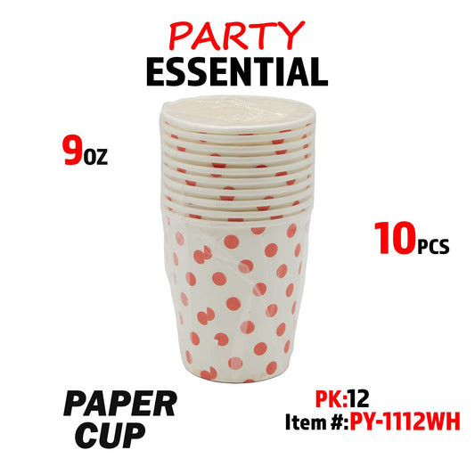 10pcs 9oz  Paper Cup White