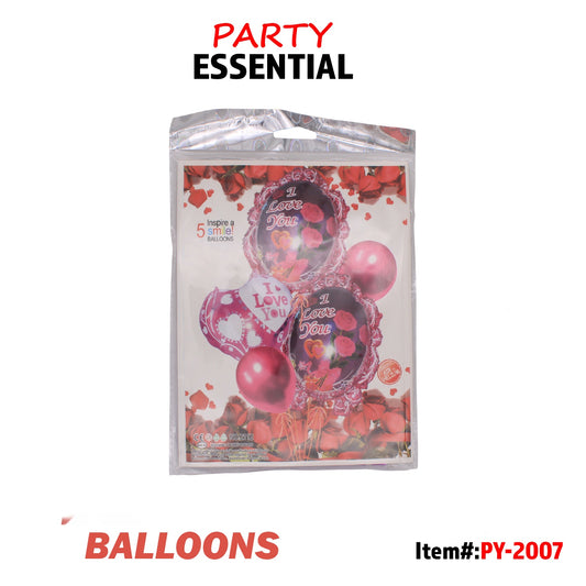 Foil Balloons (I love you) 5PC Set