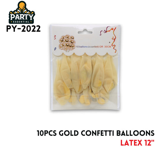 10pcs Gold Confetti Balloons 12",2.8/pcs,Latex
