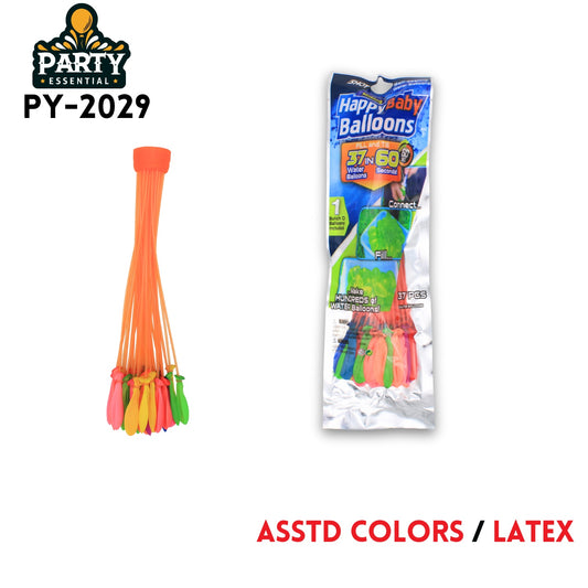 1 Pack Bunch O Balloons ,37pcs,Asstd colors,Latex
