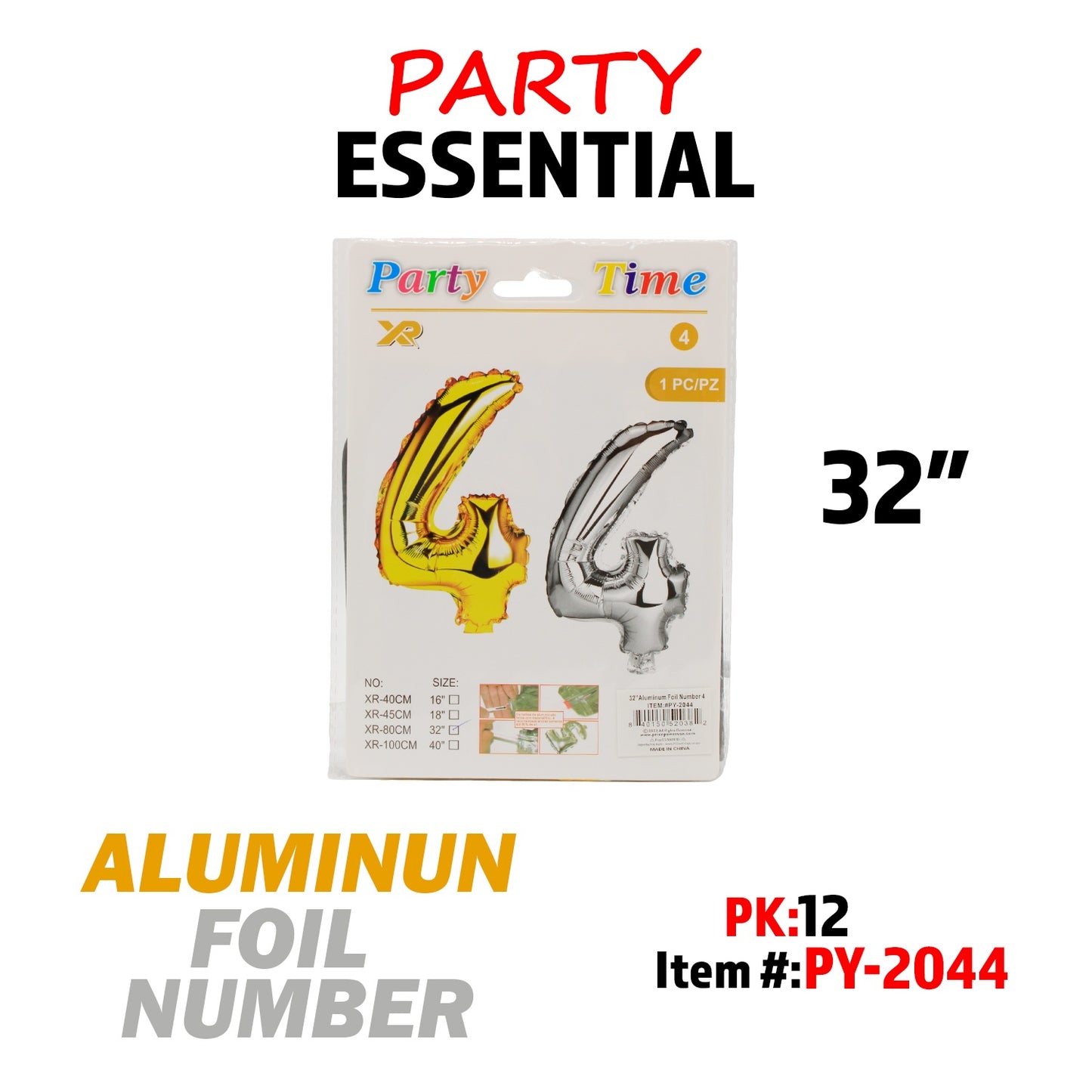 32"Aluminum Balloon Number 4