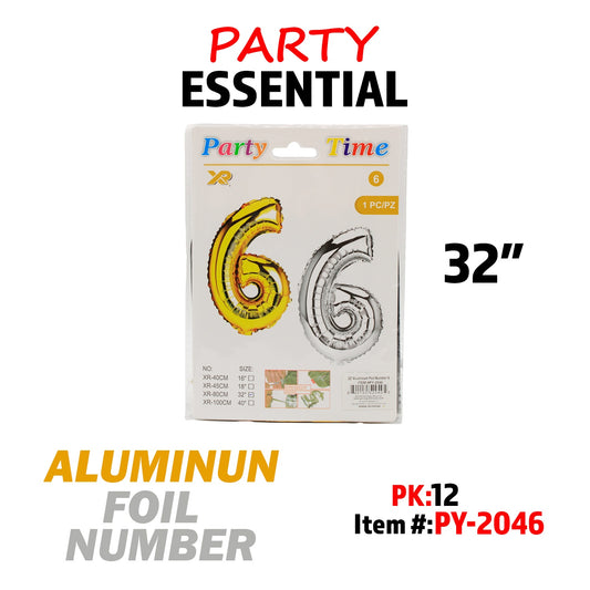 32"Aluminum Balloon Number 6
