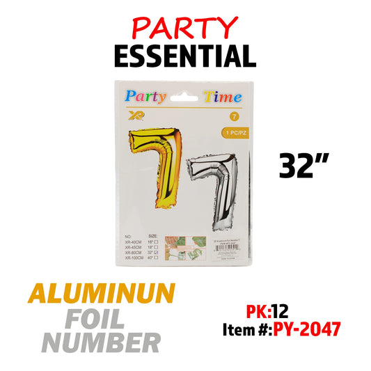 32"Aluminum Balloon Number 7