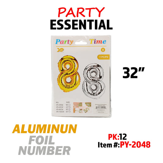32"Aluminum Balloon Number 8