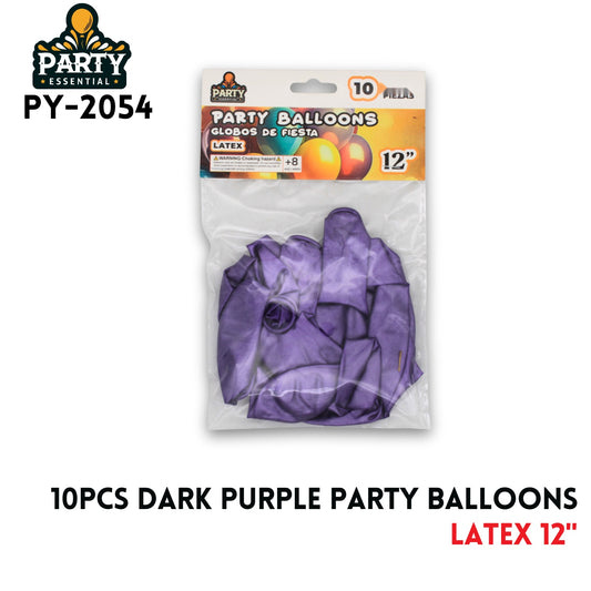 10PCS Dark Purple Party Balloons 12",2.8g/pcs,Latex