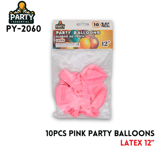 10PCS Pink Party Balloons 12",2.2g/pcs,Latex
