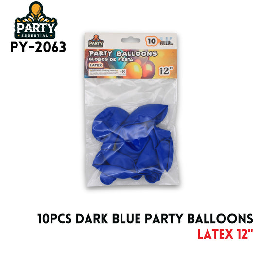 10PCS Dark Blue Party Balloons 12",2.2g/pcs,Latex