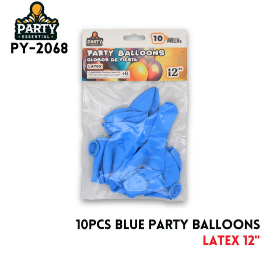 10PCS Blue Party Balloons 12",2.2g/pcs,Latex