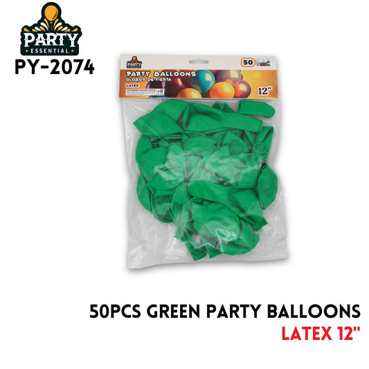 50pcs Green Party Balloons 12",2.2g/pcs,Latex