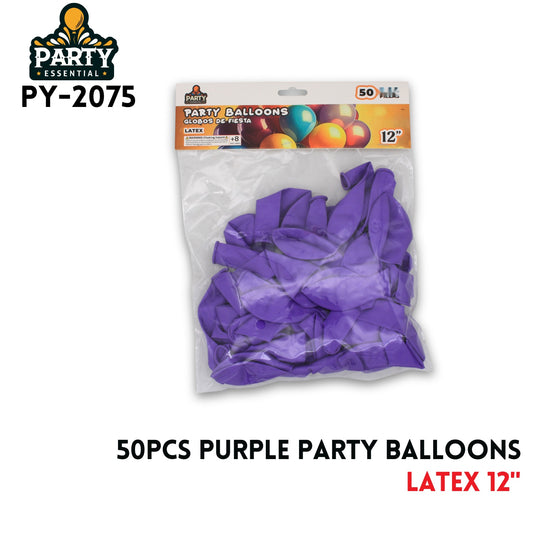 50pcs Purple Party Balloons 12",2.2g/pcs,Latex