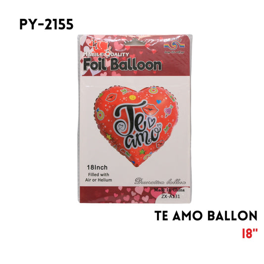 1PC I LOVE YOU in Spanish Foil Balloon 18"D,hydrogen