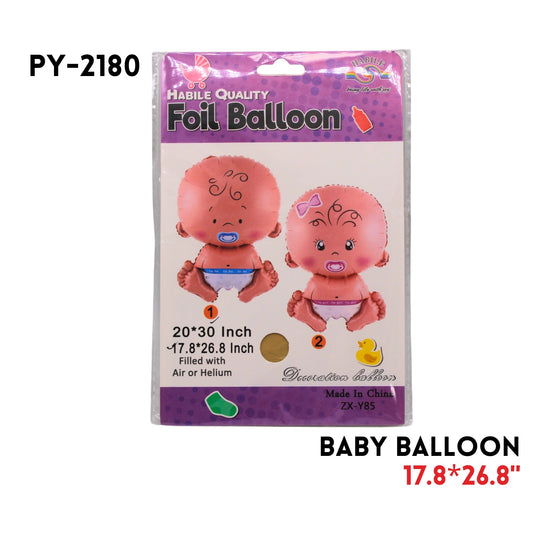 1PCBoy&Girl Baby Shape Foil Balloon 17.8"x26.8"hydrogen
