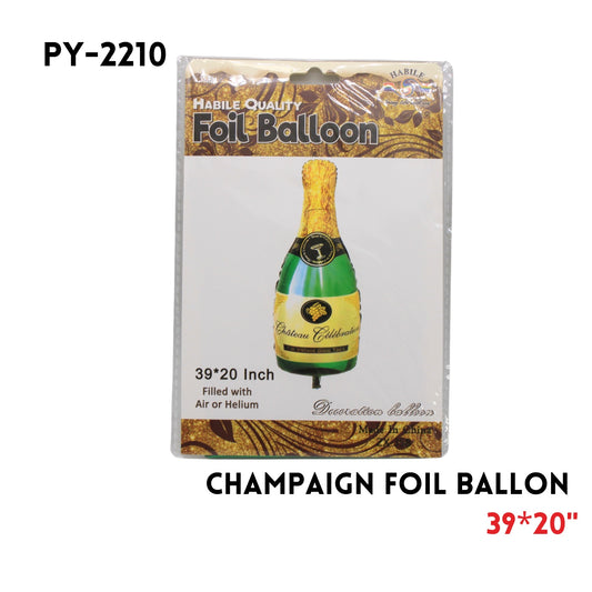 1PCChampagne Foil Balloon 39"x20"hydrogen