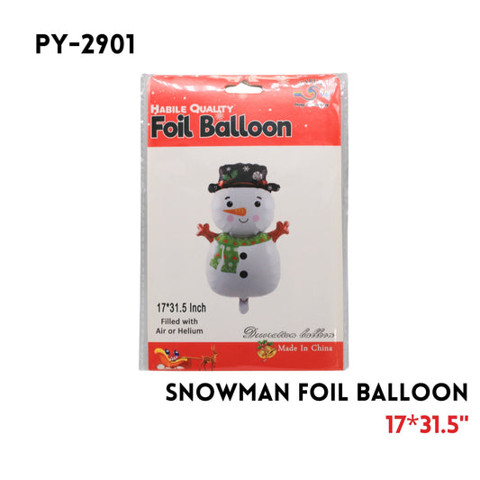 1pc Snowman Foil Balloon 17"x31.5"hydrogen