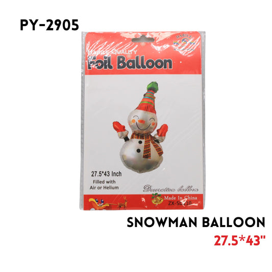 1pc Snowman Foil Balloon27.5"x43"hydrogen