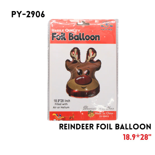 1pc Elk Head Foil Balloon 18.9"x28"hydrogen