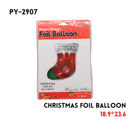 1pc Christmas stocking Foil Balloon 18.9"x23.6"hydrogen