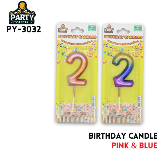 Pink&Blue Birthday Candle #2