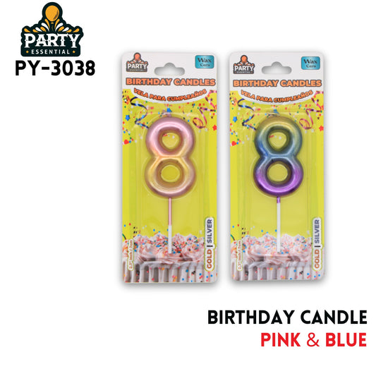 Pink&Blue Birthday Candle #8