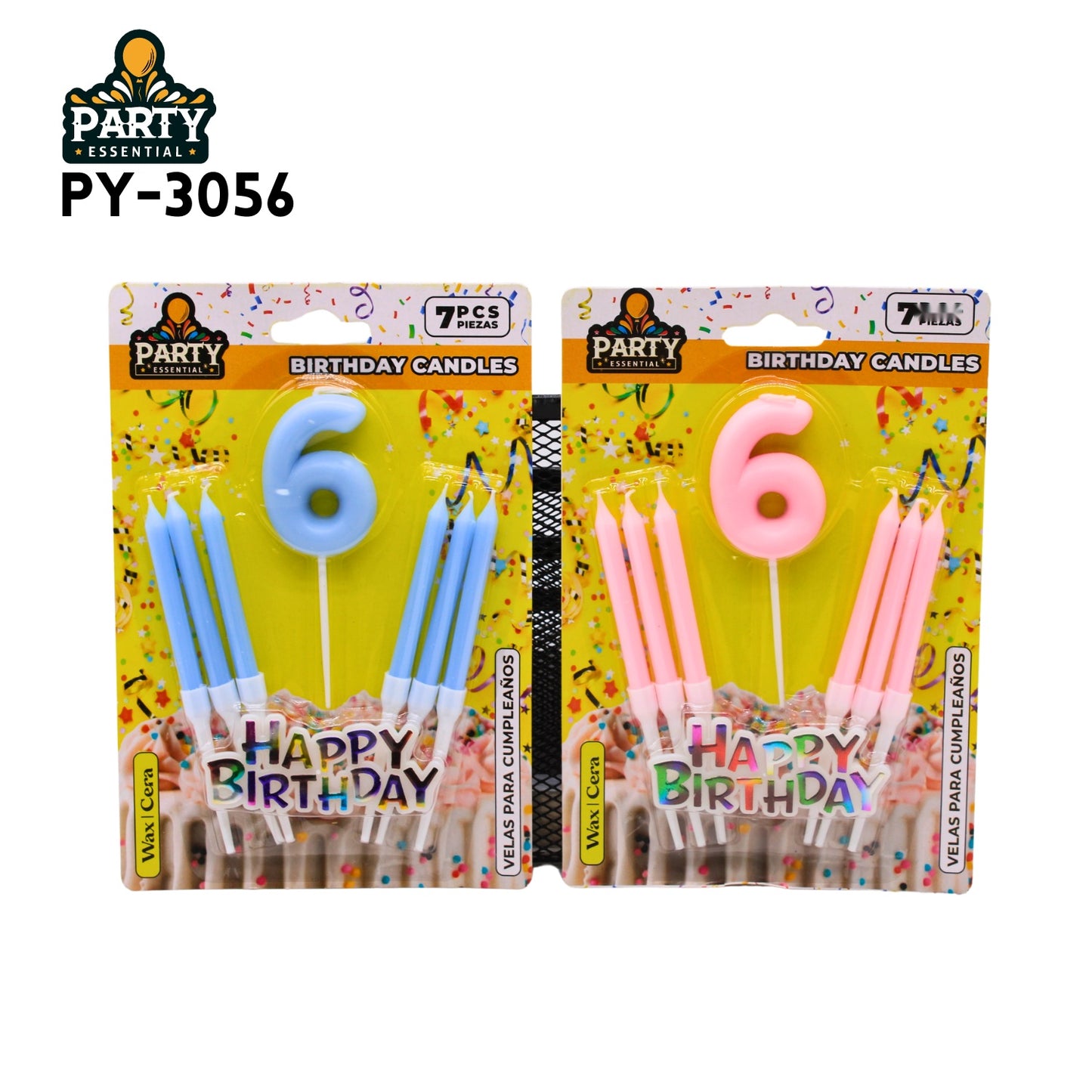 7psc Pink&Blue Birthday Candle #6