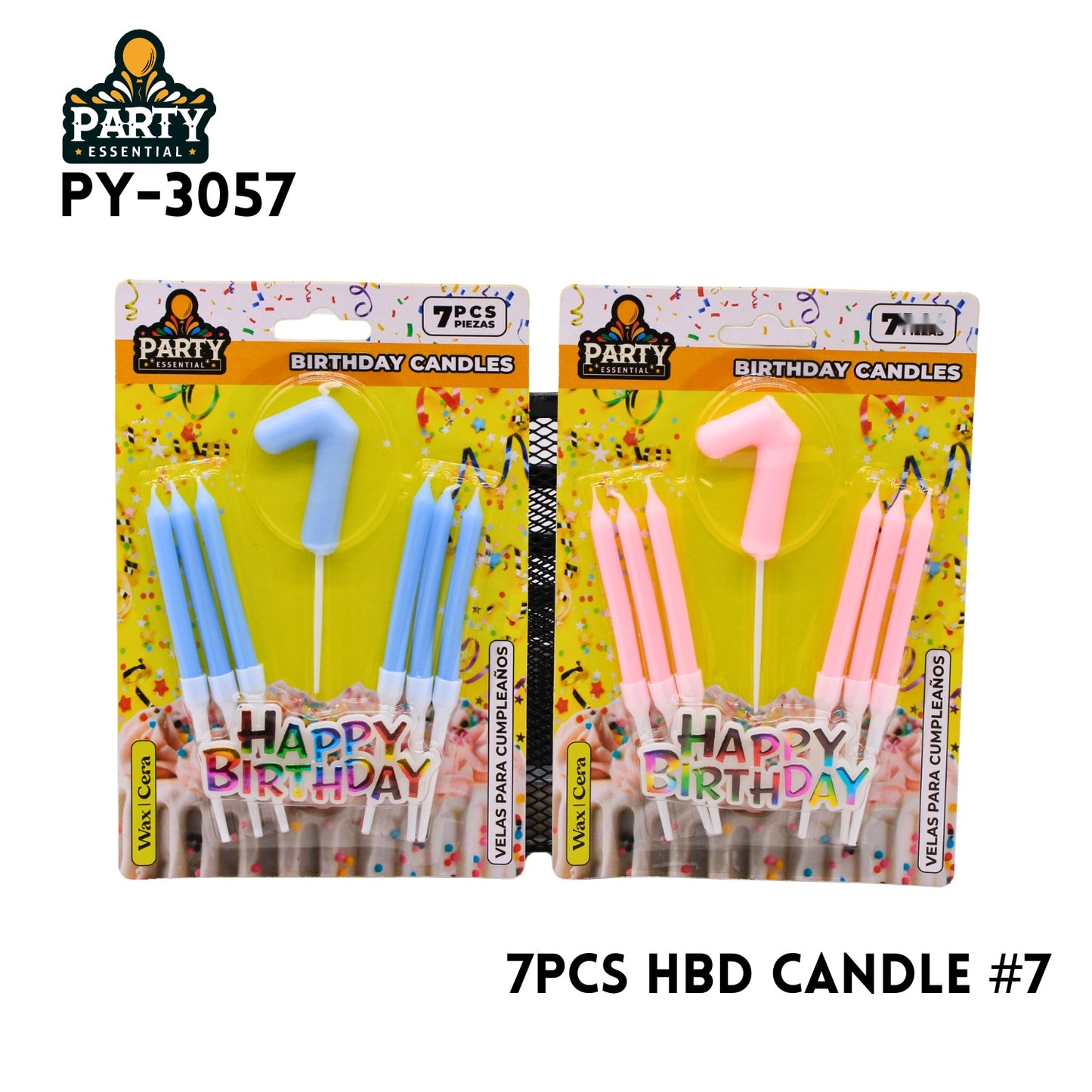 7psc Pink&Blue Birthday Candle #7