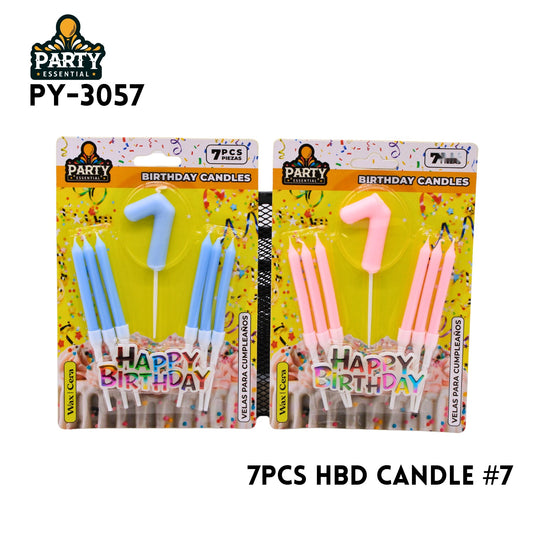 7psc Pink&Blue Birthday Candle #7