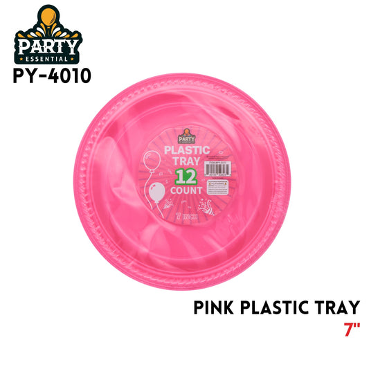 12pk. 7" PS Pink Plate