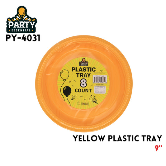 8pk.  9" PS Yellow Plate