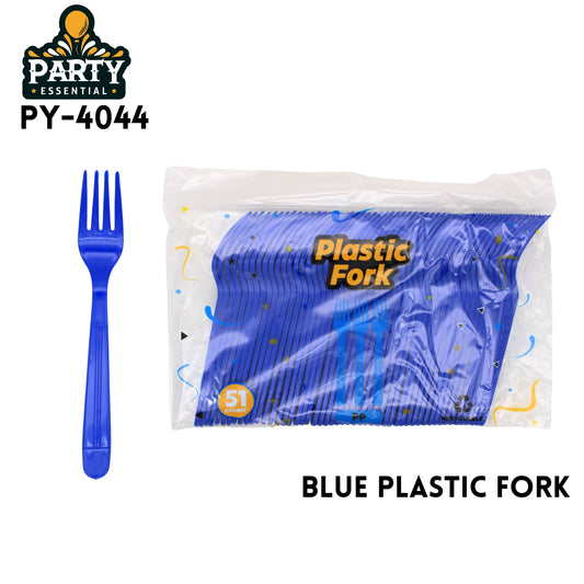 51pcs Forks, L7.11"??W0.99"PP, Blueee