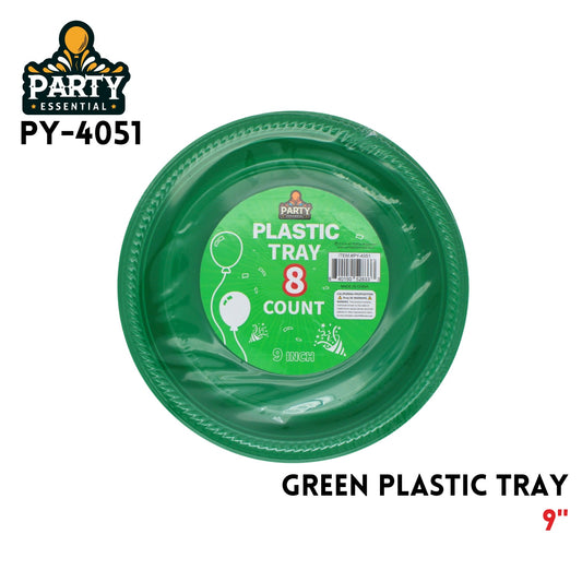 8pk.  9" PS Green Plate