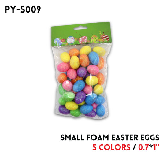Small Foam Easter Eggs,0.7"*1", 5 colors