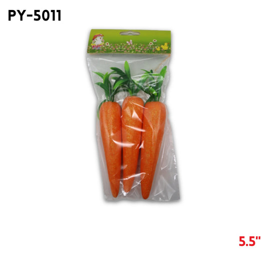 3PCS Foam Carrot, 5.5"