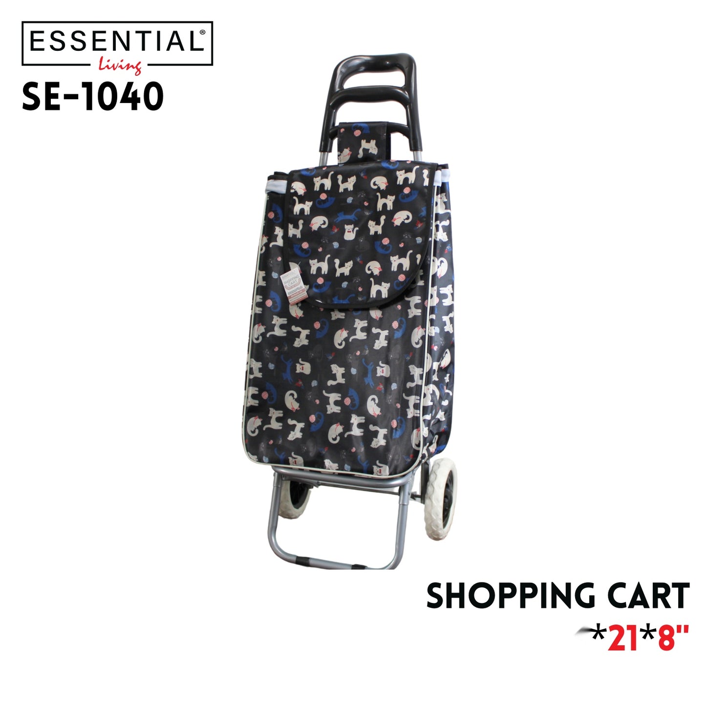 Shopping Cart CAT pattern 12"x21"x8",