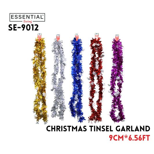 Christmas Tinsel Garland, 9cm x 6.56ft , PET