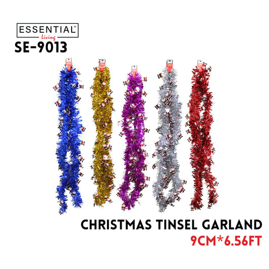 Christmas Tinsel Garland, 9cm x 6.56ft , PET