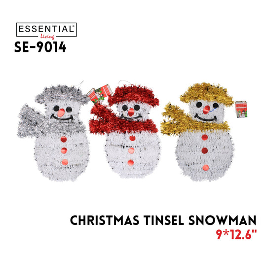 Christmas Tinsel Snowman, 9"x12.6", PET+PP