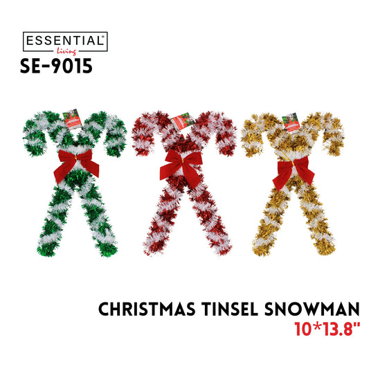 Christmas Tinsel Double Candy Cane, 10"x13.8", PET+PP