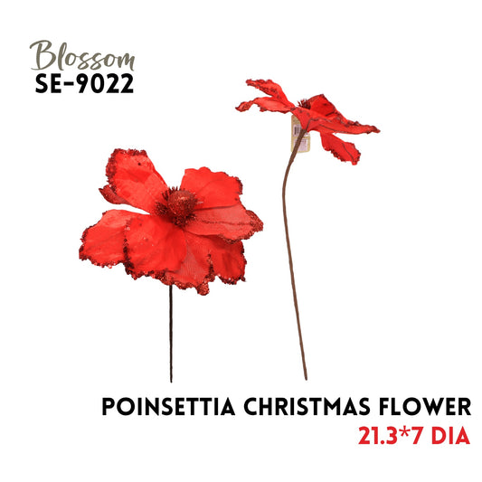 Poinettia Christmas Flower 21.3"L 7??dia