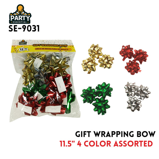 Xmas Mini Bow,12ct. 2" Metallic