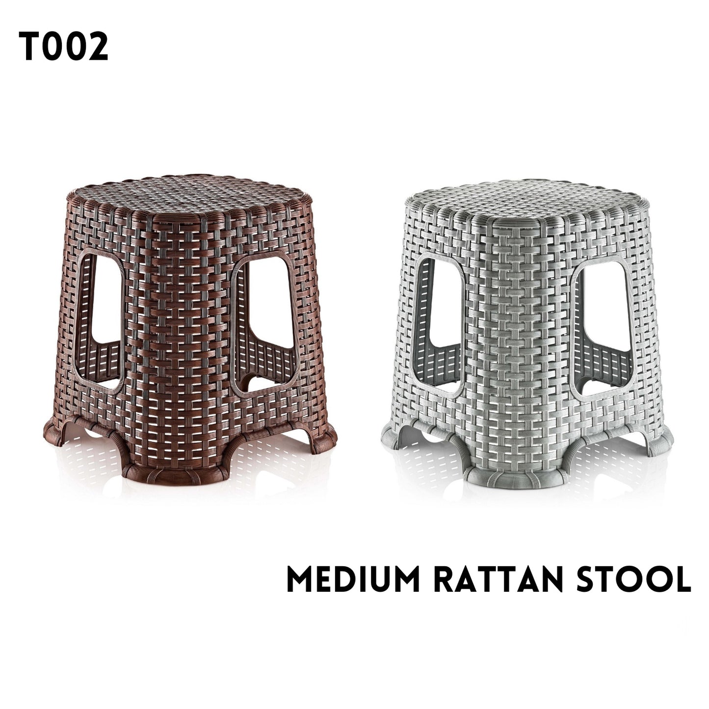 Medium Rattan Stool 13"x13"x13"