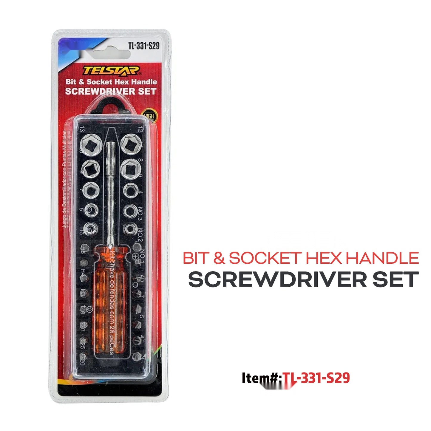 29pcs Precision Ratchet Screwdriver Holder Set, ABS handle