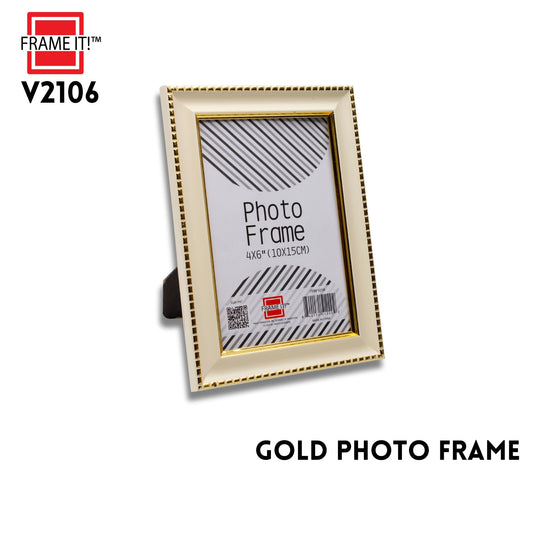 PS 4"x6"  Photo Frame Gold