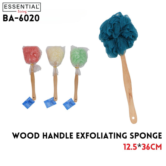 Wood Handle Exfoliating Sponge
