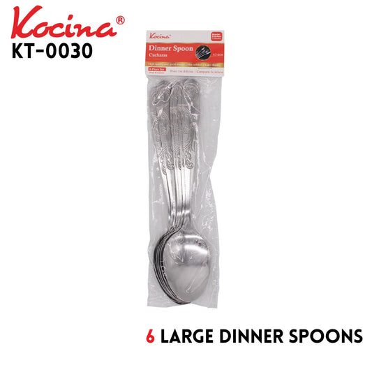 6pcs Dinner Spoon, Large