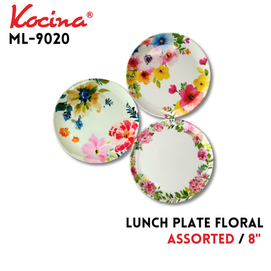 8"Lunch Plate  Floral 2025,melamine