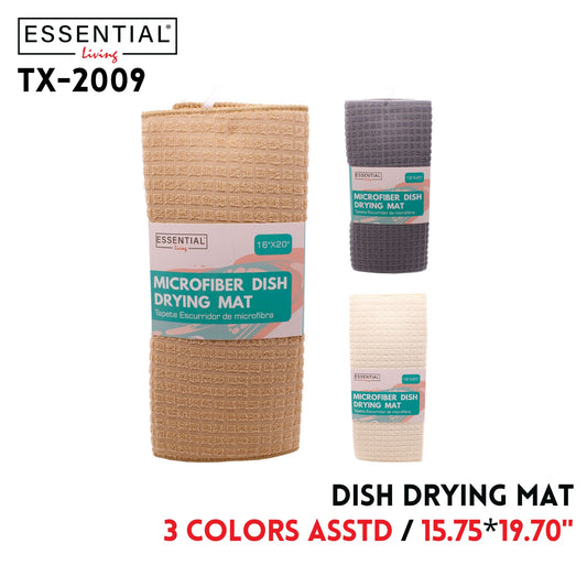 Dish Drying Mat 15.75"X19.70" 57G 3 Color Mix